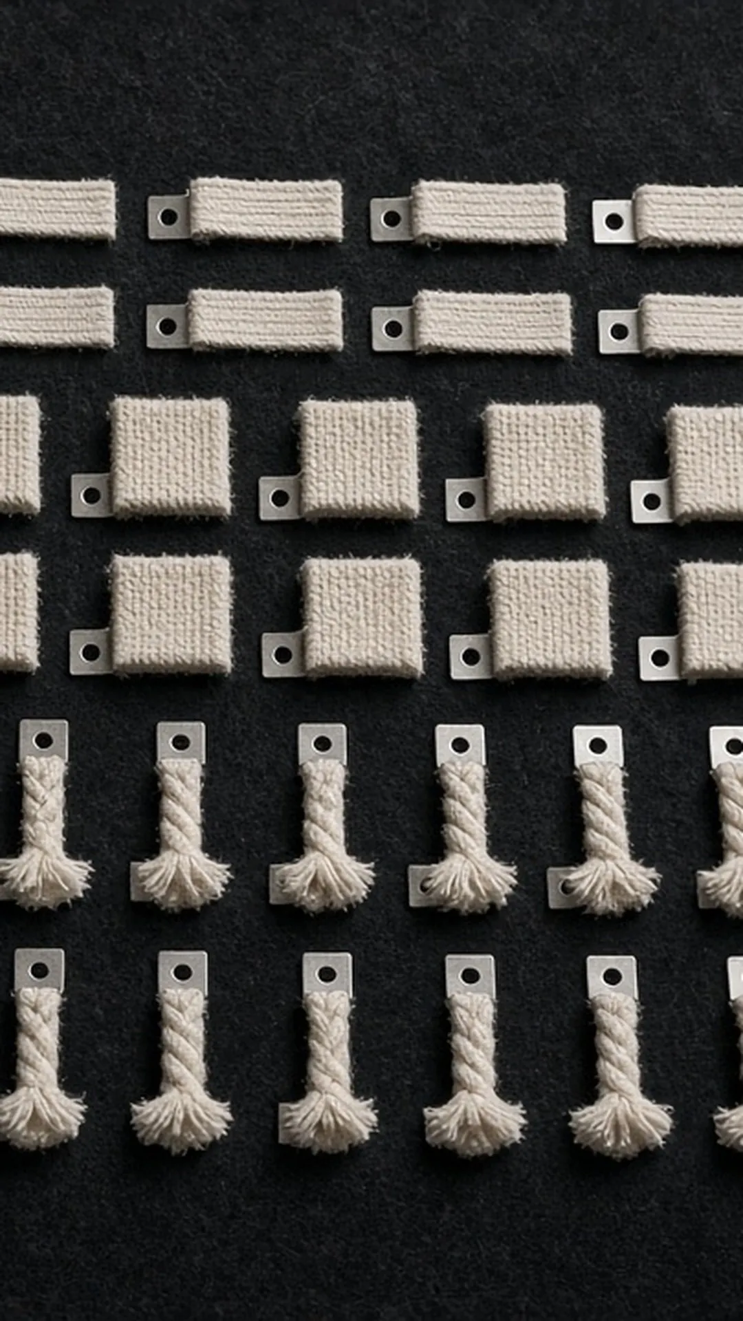 Neatly laid rows of cotton flat